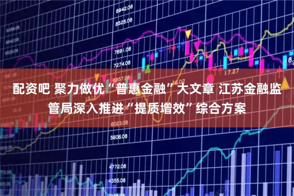 配资吧 聚力做优“普惠金融”大文章 江苏金融监管局深入推进“提质增效”综合方案